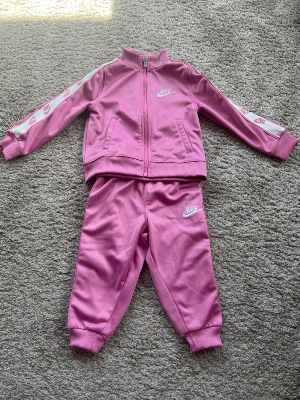 Nike Pink Girls' Track Jacket & Joggers Set